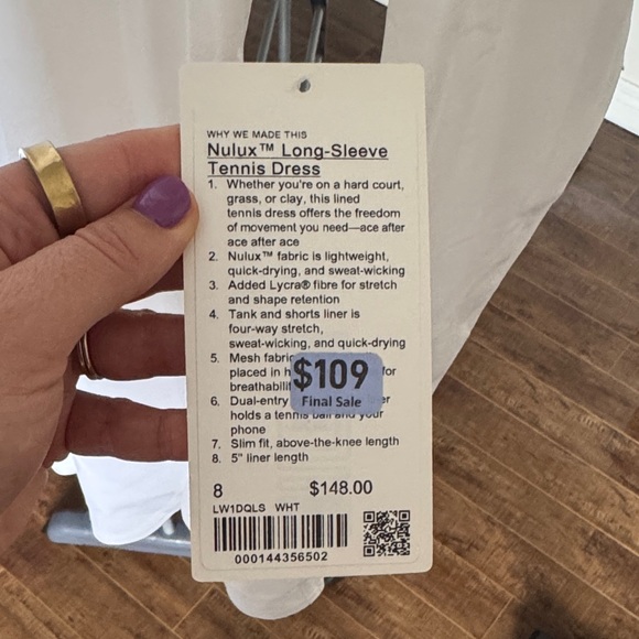 Lululemon Athletica Nulux Long Sleeve Tennis Dress - Picture 3 of 5